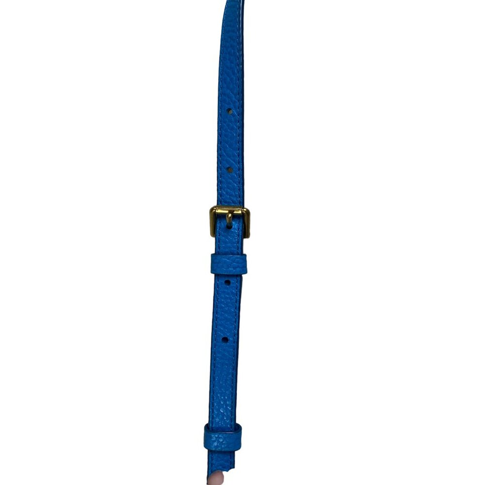 Fossil Gemma Leather Crossbody Cerulean Blue with Adjustable Strap Shoulder Bag - Picture 7 of 16